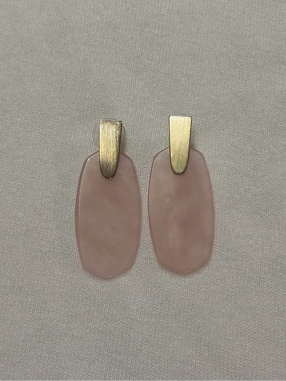 Kendra Scott Blush Pink Aragon Drop Earrings with Gold Accents